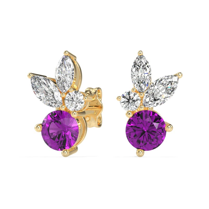 Butterfly Cluster Stud Earrings