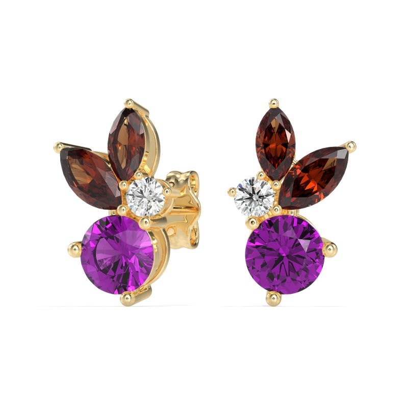 Butterfly Cluster Stud Earrings