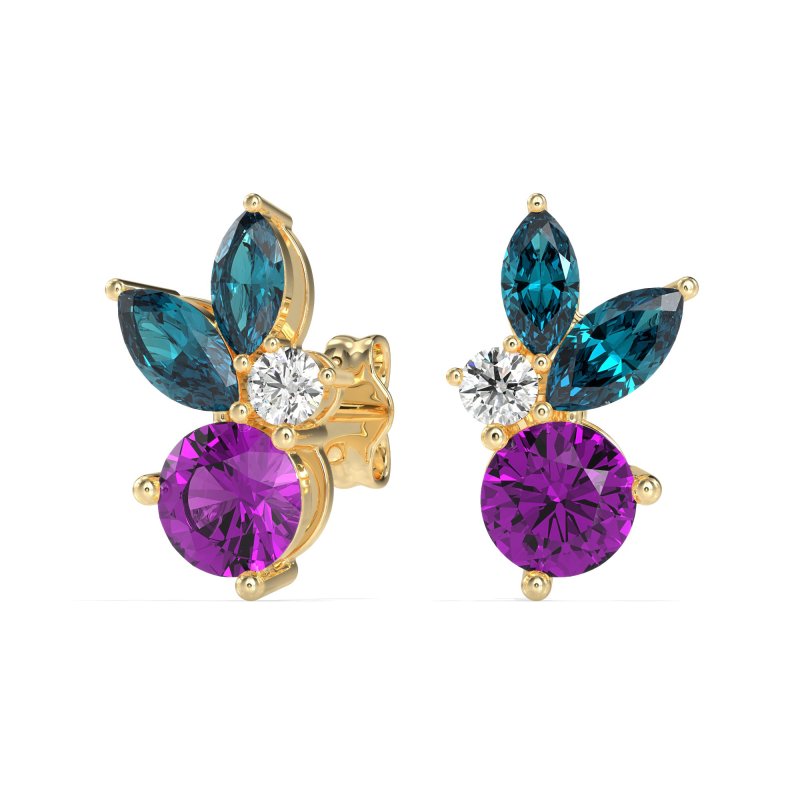 Butterfly Cluster Stud Earrings