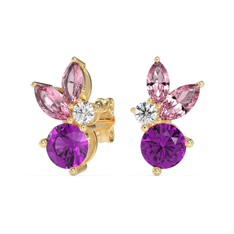 Butterfly Cluster Stud Earrings
