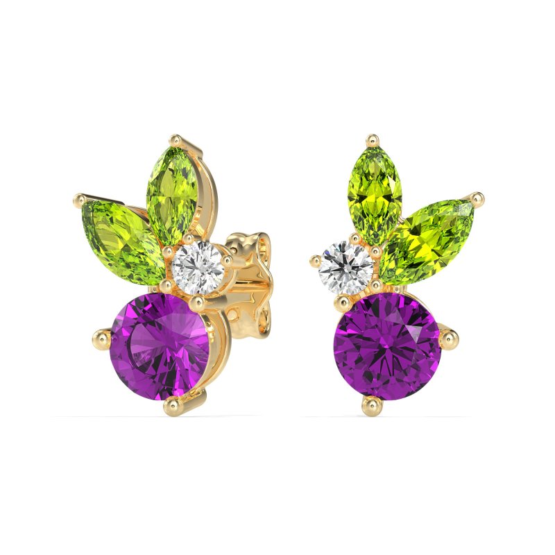 Butterfly Cluster Stud Earrings