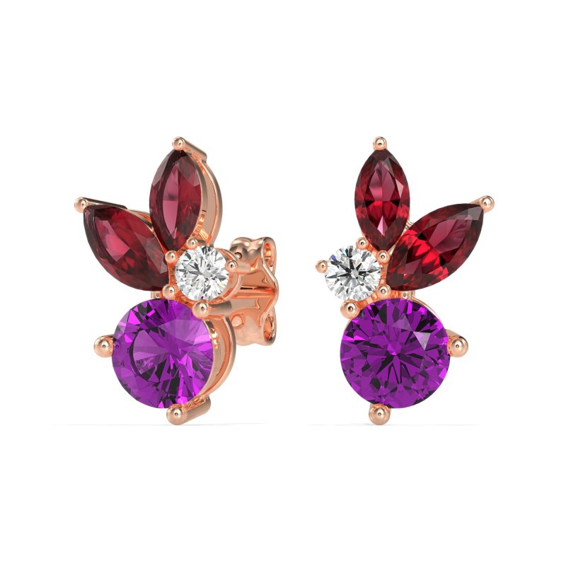 Butterfly Cluster Stud Earrings