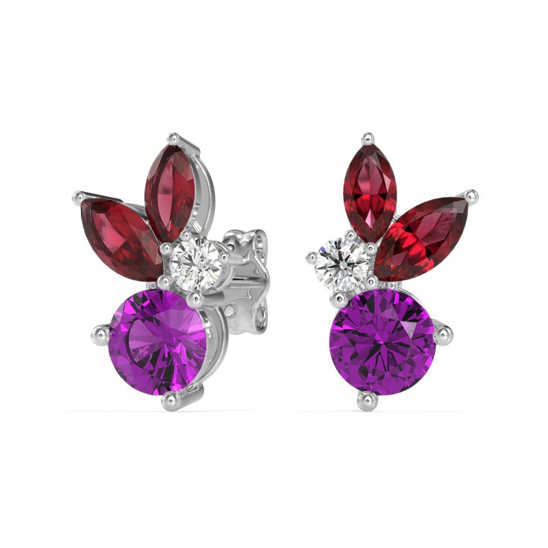 Butterfly Cluster Stud Earrings