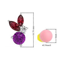 Butterfly Cluster Stud Earrings