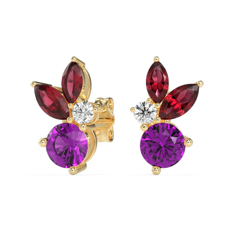 Butterfly Cluster Stud Earrings