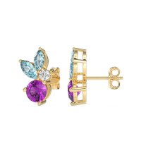 Butterfly Cluster Stud Earrings