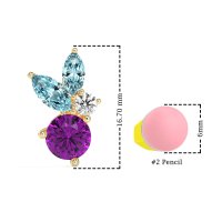 Butterfly Cluster Stud Earrings