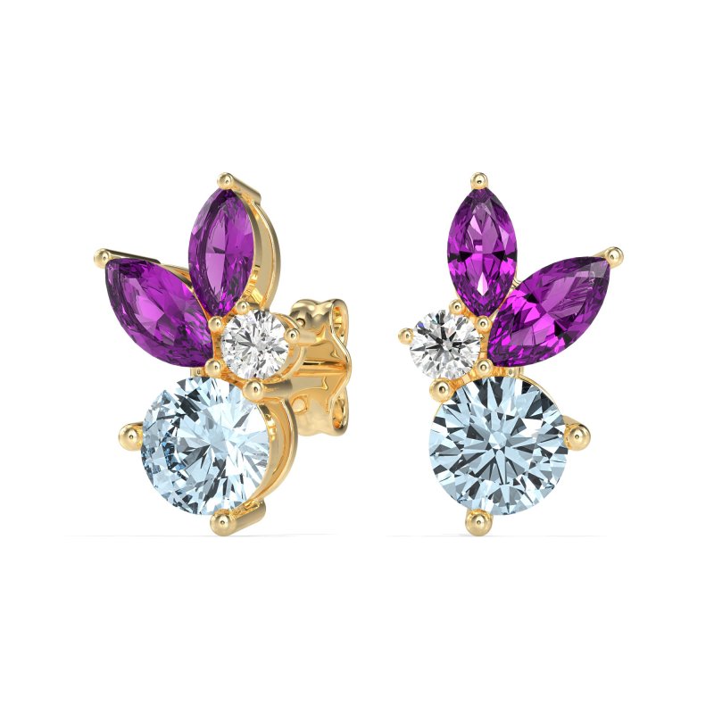 Butterfly Cluster Stud Earrings