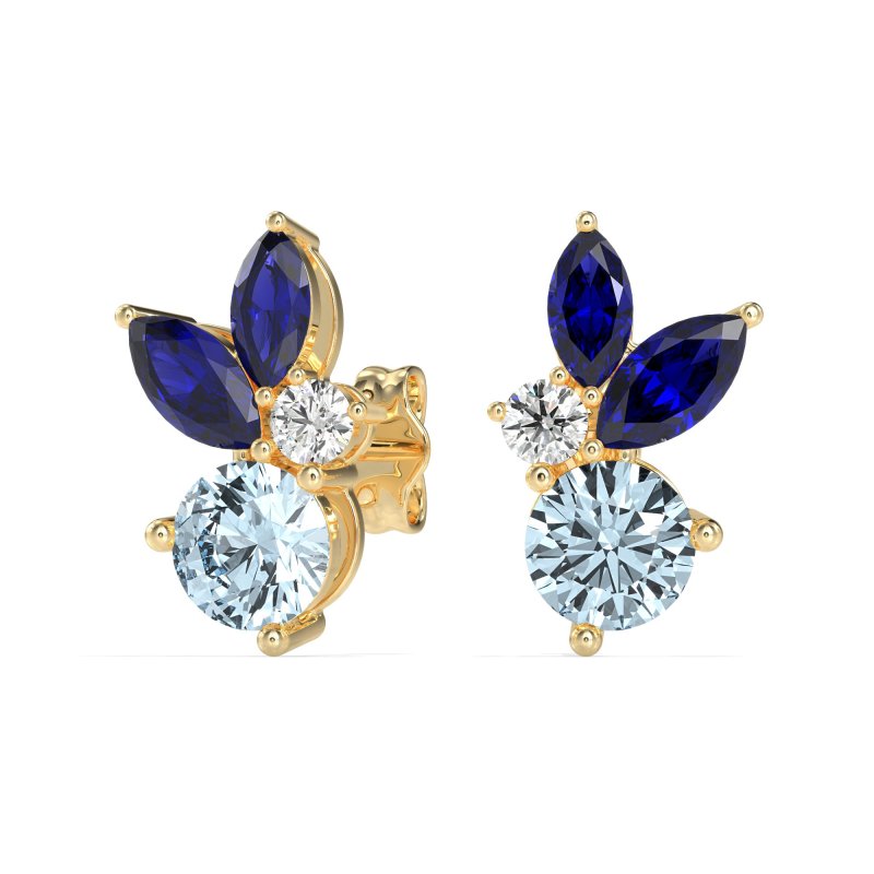 Butterfly Cluster Stud Earrings