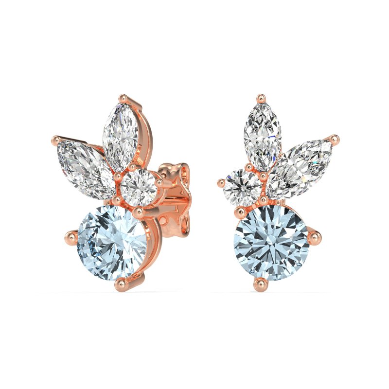 Butterfly Cluster Stud Earrings