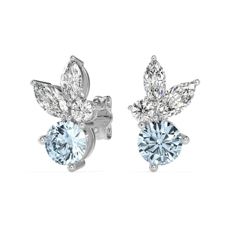 Butterfly Cluster Stud Earrings