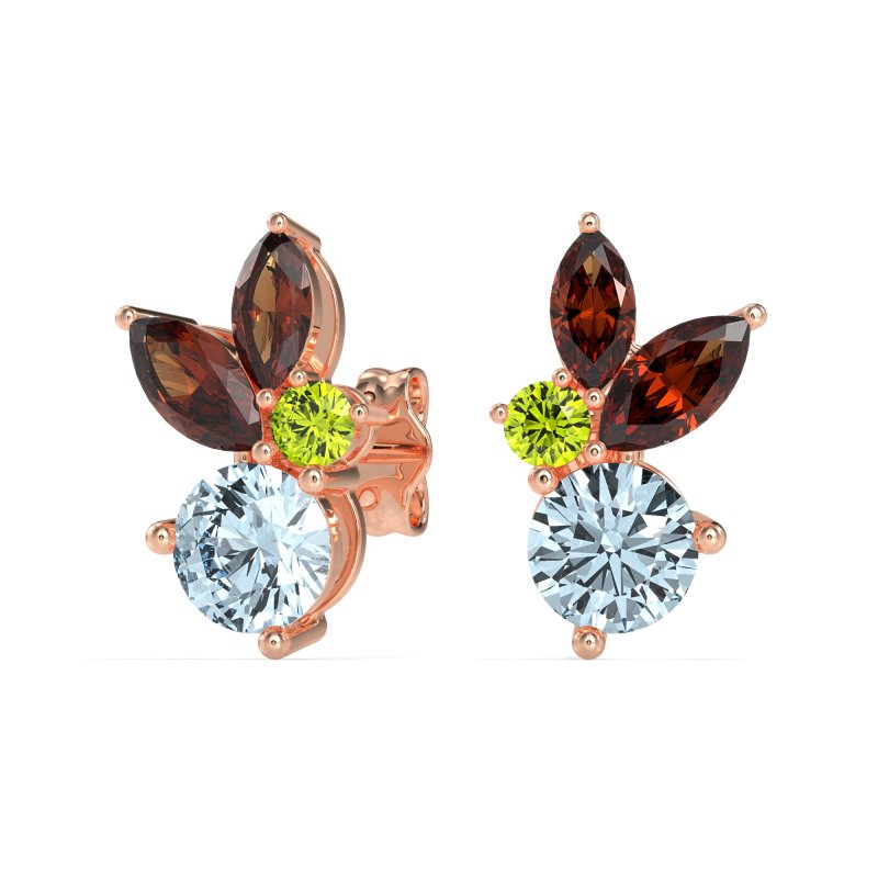 Butterfly Cluster Stud Earrings
