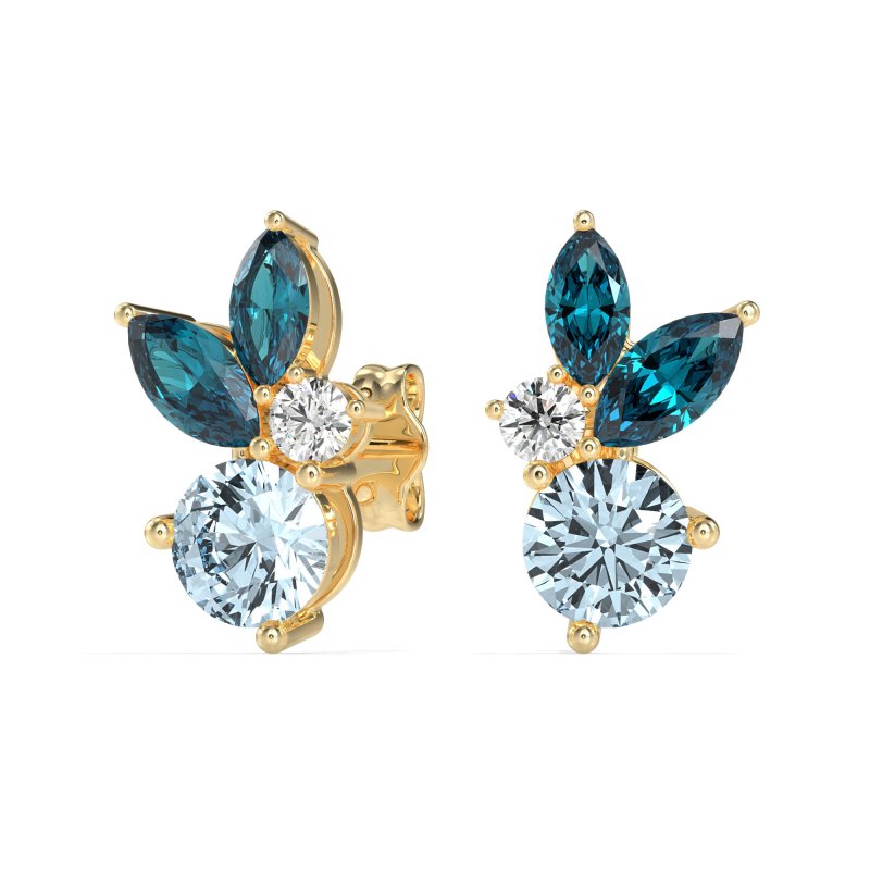 Butterfly Cluster Stud Earrings