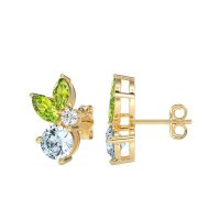 Butterfly Cluster Stud Earrings