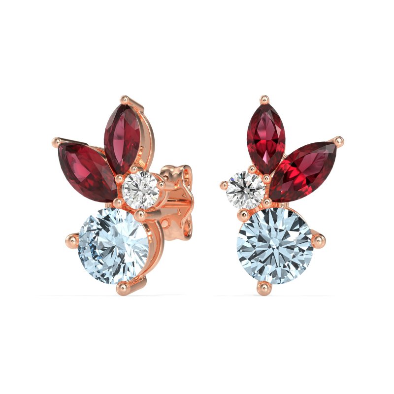 Butterfly Cluster Stud Earrings