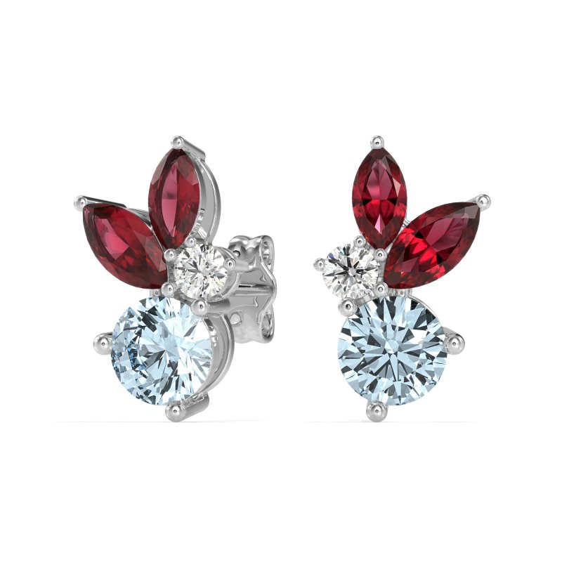 Butterfly Cluster Stud Earrings
