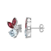 Butterfly Cluster Stud Earrings
