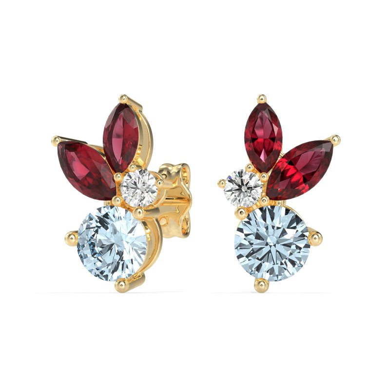 Butterfly Cluster Stud Earrings