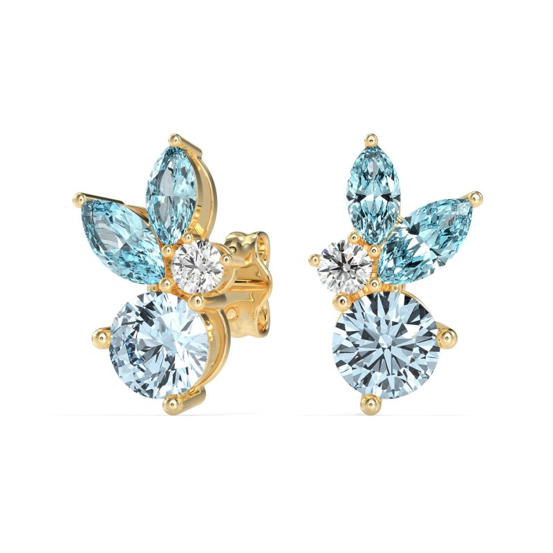 Butterfly Cluster Stud Earrings
