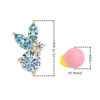 Butterfly Cluster Stud Earrings