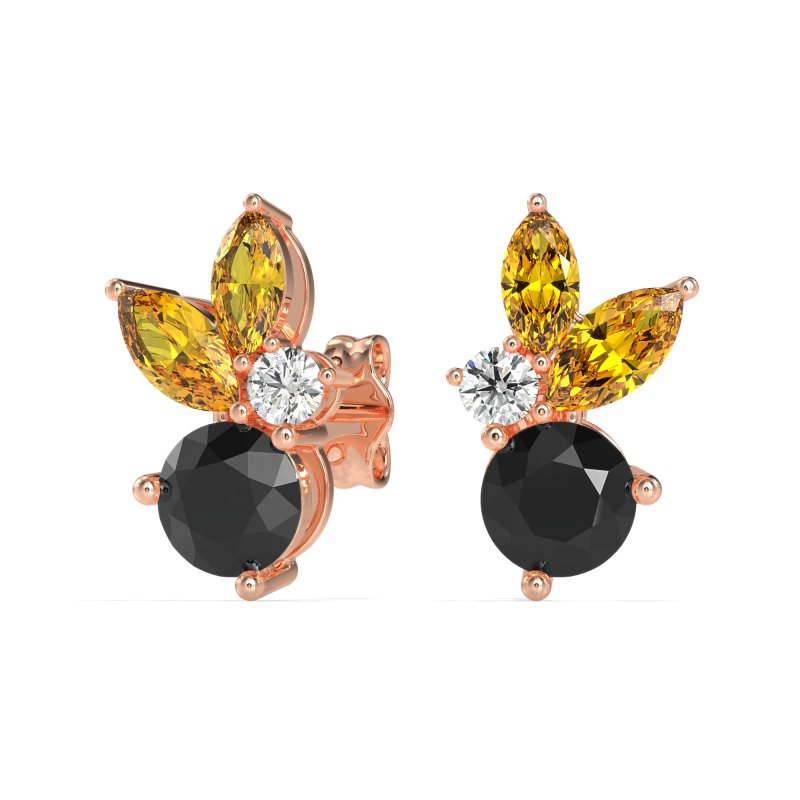 Butterfly Cluster Stud Earrings