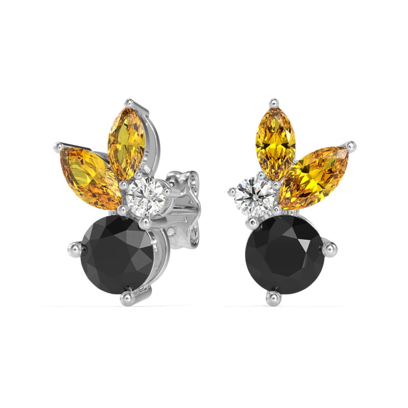 Butterfly Cluster Stud Earrings