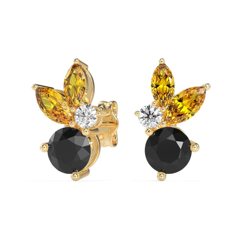 Butterfly Cluster Stud Earrings