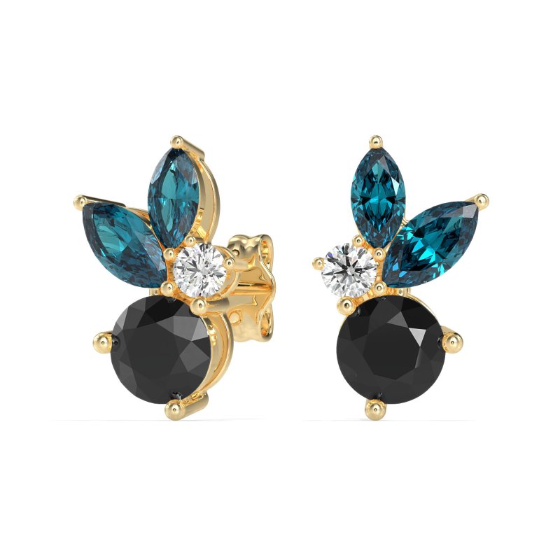 Butterfly Cluster Stud Earrings