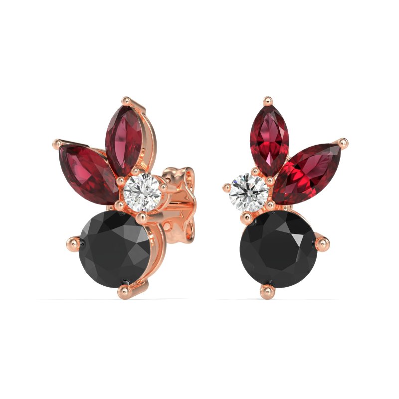 Butterfly Cluster Stud Earrings