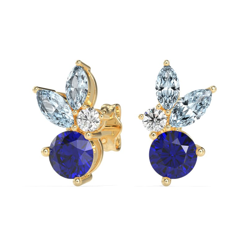 Butterfly Cluster Stud Earrings