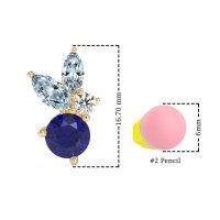 Butterfly Cluster Stud Earrings