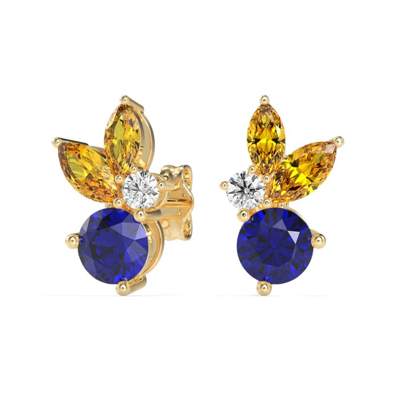 Butterfly Cluster Stud Earrings