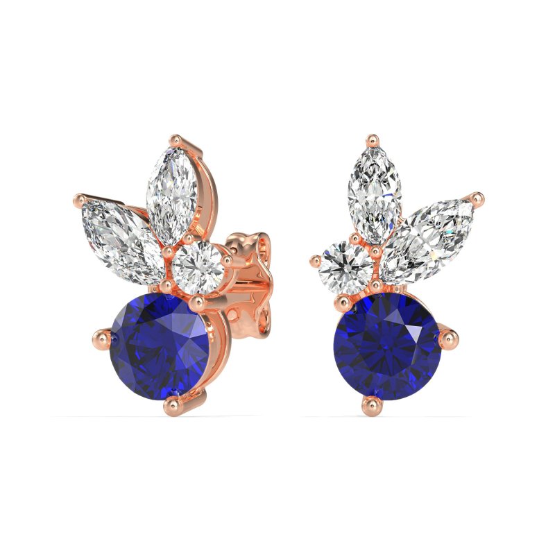Butterfly Cluster Stud Earrings