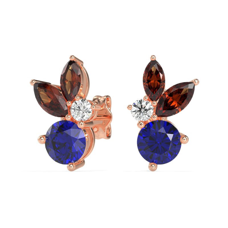 Butterfly Cluster Stud Earrings