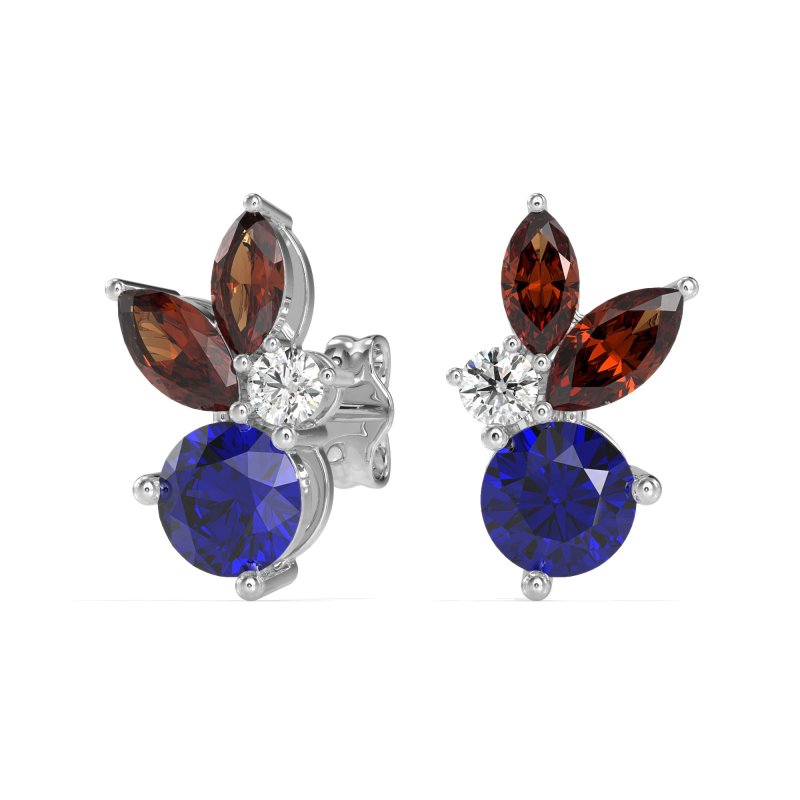 Butterfly Cluster Stud Earrings