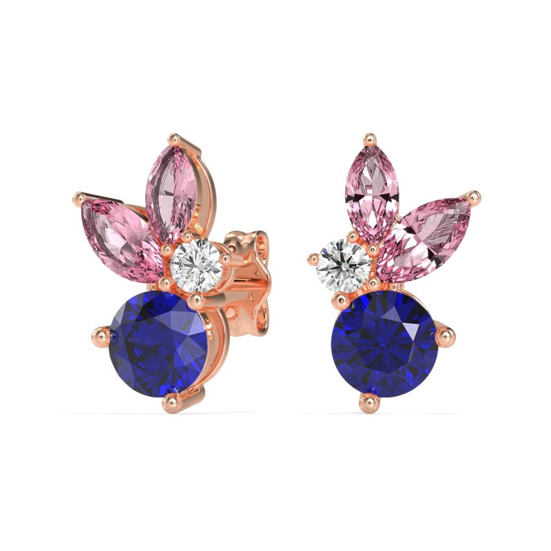 Butterfly Cluster Stud Earrings