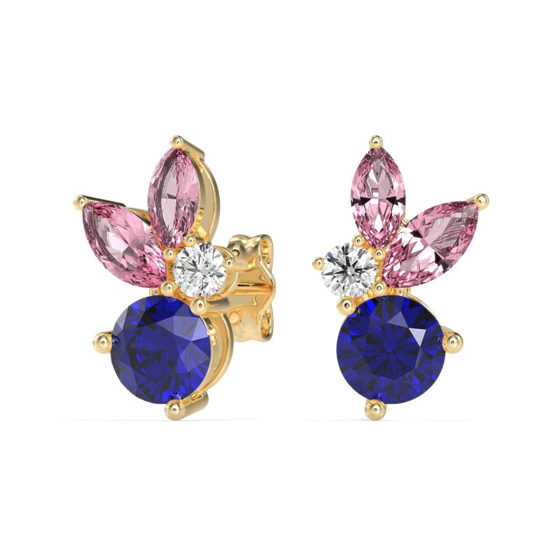 Butterfly Cluster Stud Earrings