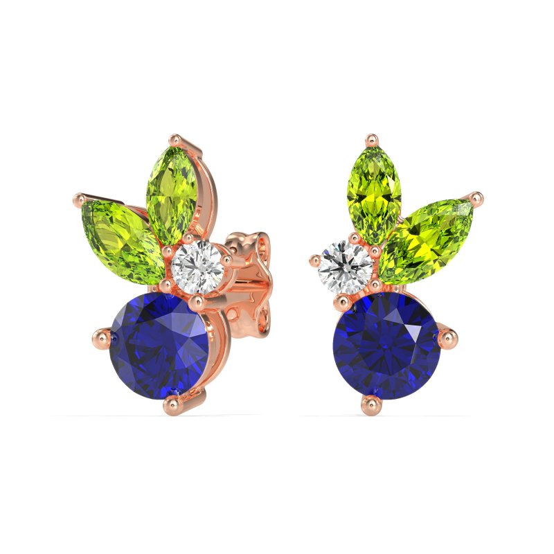 Butterfly Cluster Stud Earrings