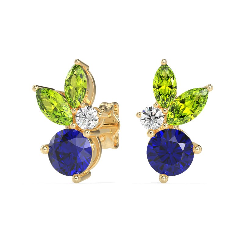 Butterfly Cluster Stud Earrings