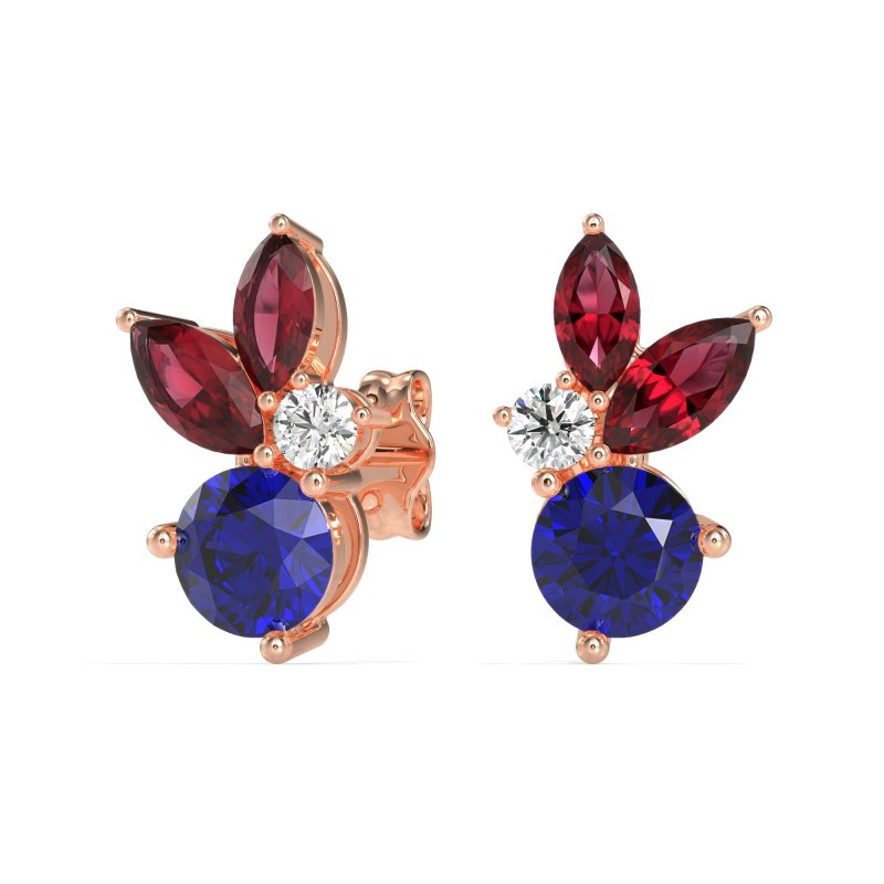 Butterfly Cluster Stud Earrings
