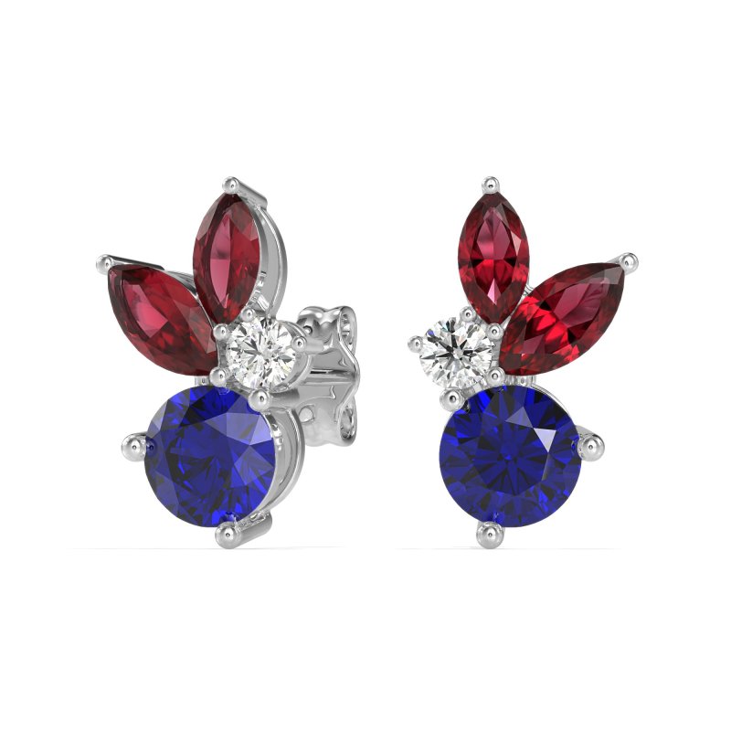Butterfly Cluster Stud Earrings