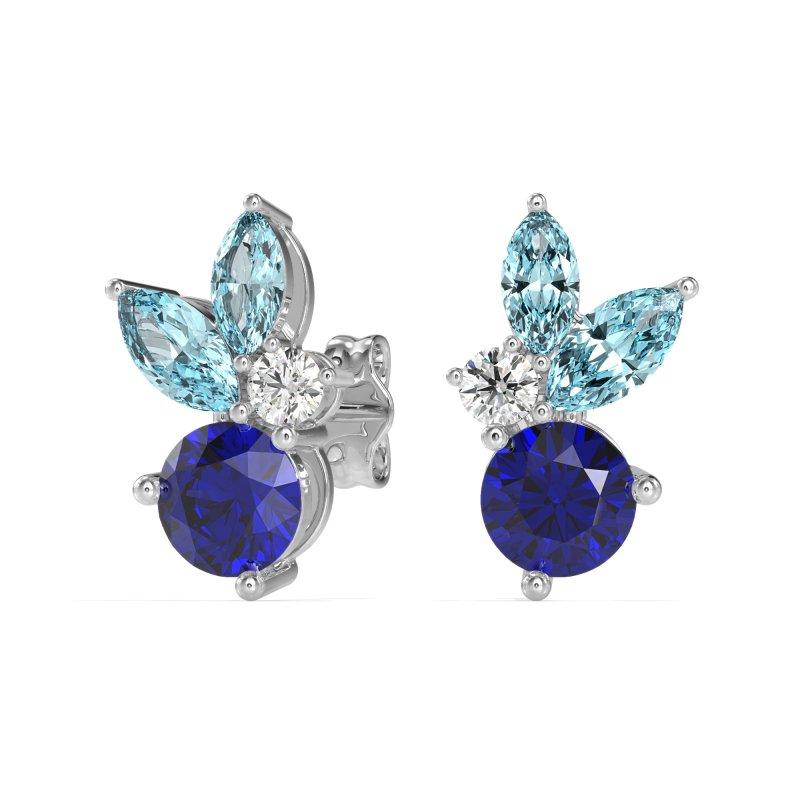 Butterfly Cluster Stud Earrings