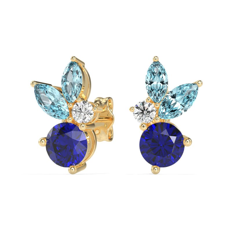 Butterfly Cluster Stud Earrings