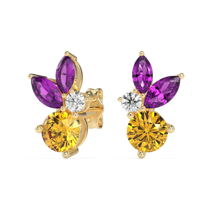 Butterfly Cluster Stud Earrings