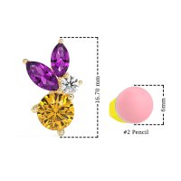 Butterfly Cluster Stud Earrings