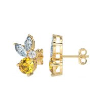 Butterfly Cluster Stud Earrings