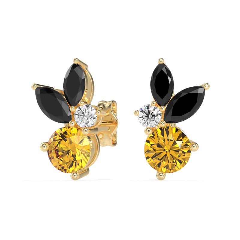 Butterfly Cluster Stud Earrings