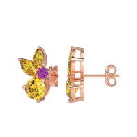 Butterfly Cluster Stud Earrings