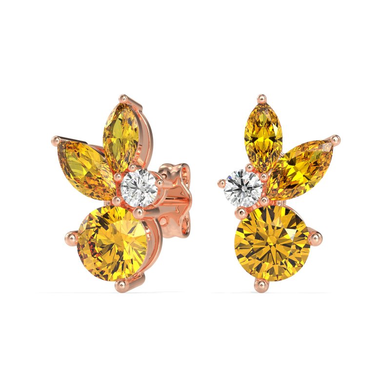 Butterfly Cluster Stud Earrings