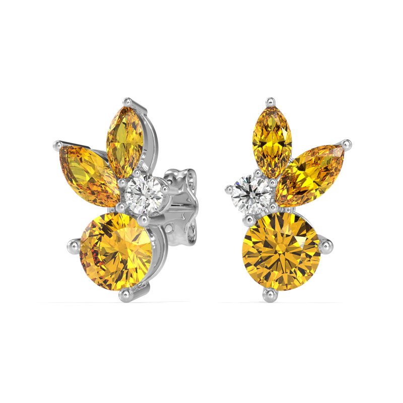Butterfly Cluster Stud Earrings